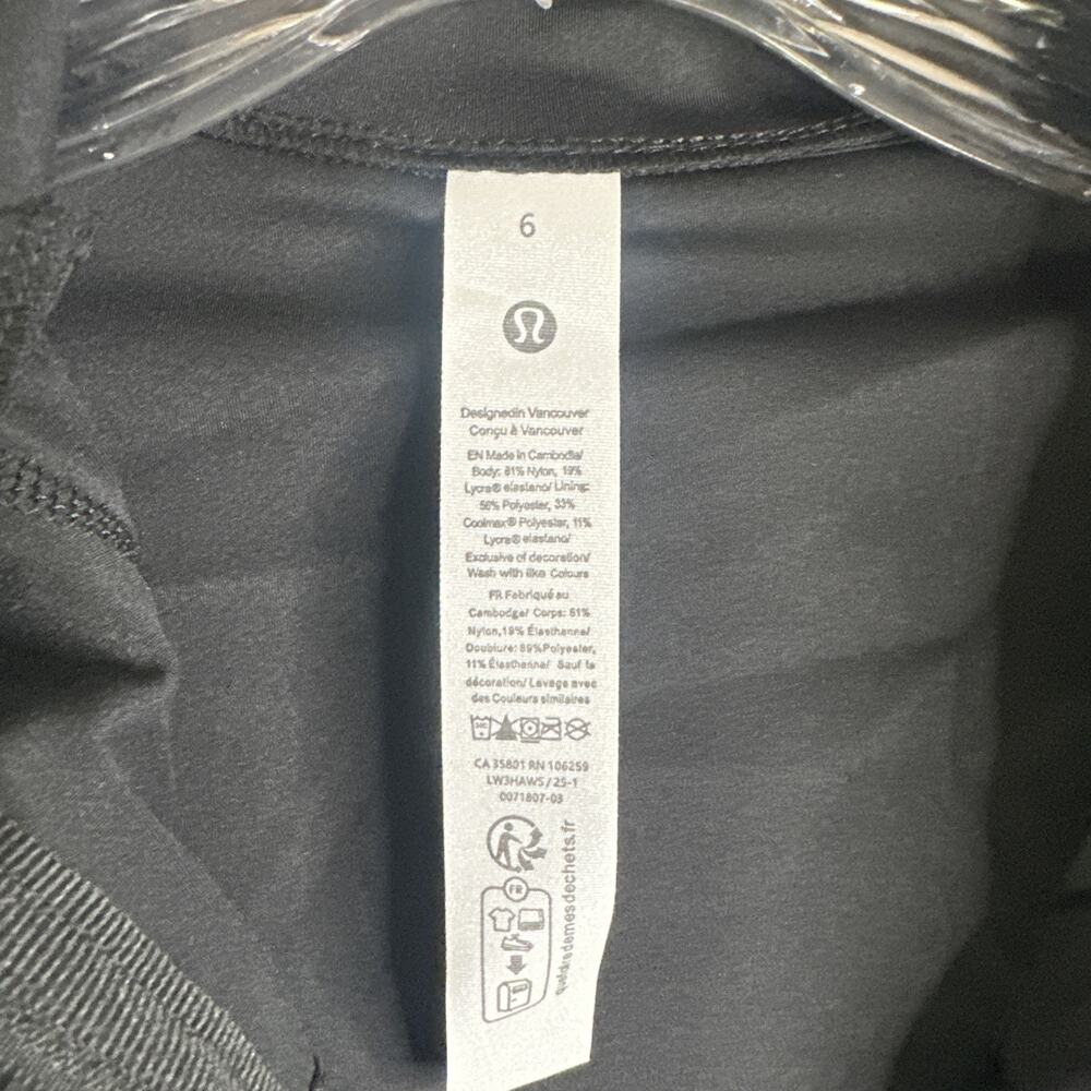 Lululemon Define Jacket Nulu Black and Gold Zippers Size 6 New With Tags - Picture 7 of 16
